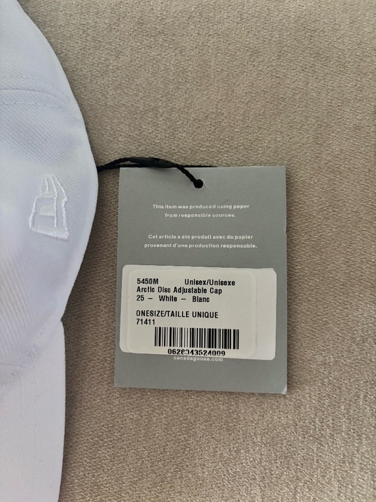 Canada Goose Arctic Disc Adjustable Cap White One Size NWT